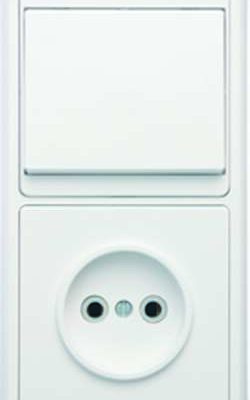 Блок БКВР-037 Бэлла (1-кл. выкл. + розетка) Кунцево 5815
