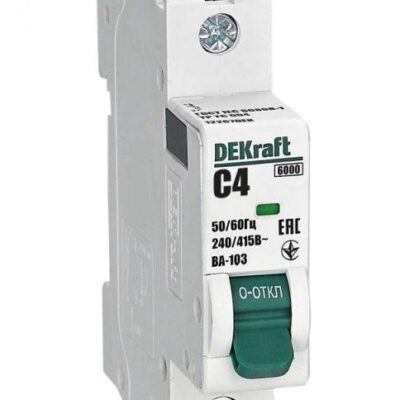 Выключатель автоматический модульный 1п C 4А 6кА ВА-103 SchE 12267DEK