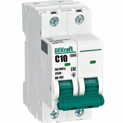 Выключатель автоматический модульный 2п C 10А 6кА ВА-103 SchE 12287DEK