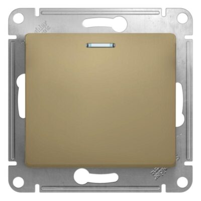 Механизм переключателя проходного 1-кл. СП Glossa 10А IP20 (сх. 6а) 10AX с подсветкой титан SE GSL