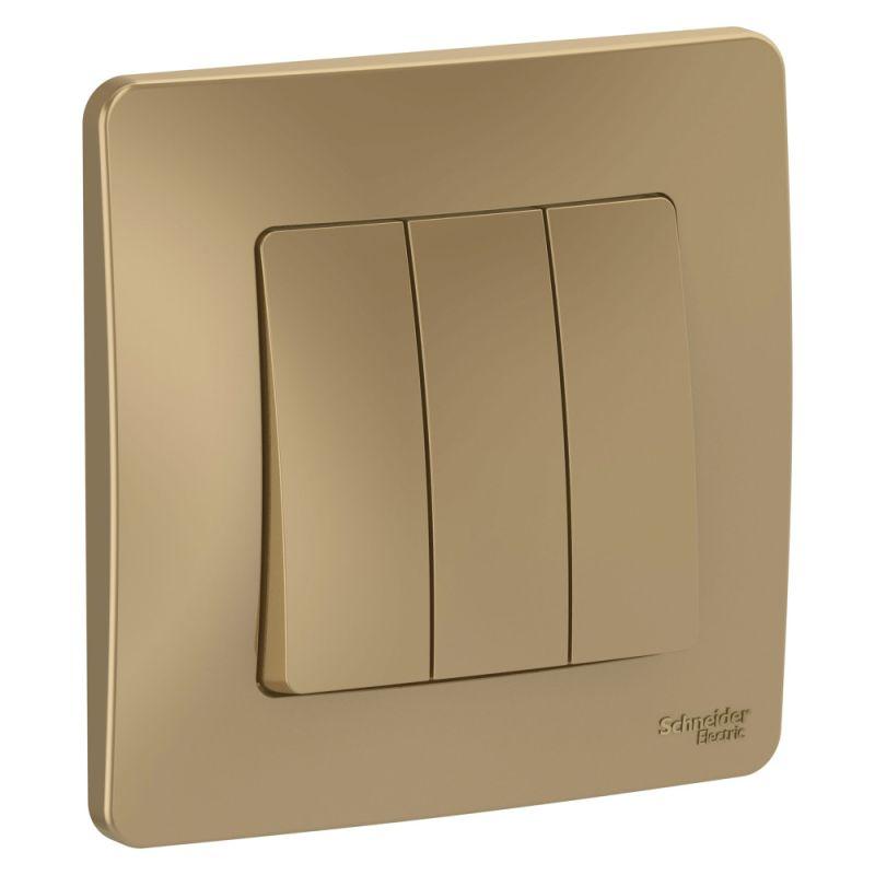 Выключатель 3-кл. СП Blanca 10А IP20 (сх. 1+1+1) 250В титан SE BLNVS100504 Выключатель 3-кл. СП Blanca 10А IP20 (сх. 1+1+1) 250В титан SE BLNVS100504