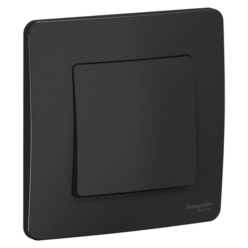 Выключатель 1-кл. СП Blanca 10А IP20 (сх. 1) 250В антрацит SE BLNVS010106 Выключатель 1-кл. СП Blanca 10А IP20 (сх. 1) 250В антрацит SE BLNVS010106