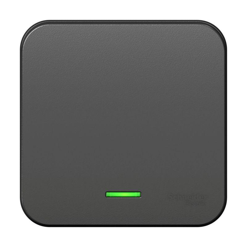 Выключатель 1-кл. ОП Blanca 10А IP20 (сх. 1) 250В с подсветкой с изолир. пластиной антрацит SE BLN Выключатель 1-кл. ОП Blanca 10А IP20 (сх. 1) 250В с подсветкой с изолир. пластиной антрацит SE BLN