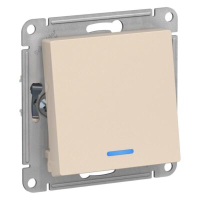 Механизм переключателя проходного 1-кл. СП AtlasDesign 10А IP20 (сх. 6а) 10AX с подсветкой беж. SchE