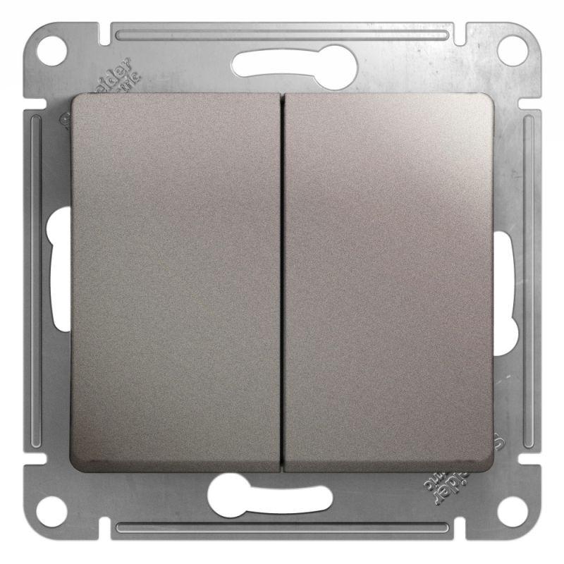 Выключатель 2-кл. СП Glossa 10А IP20 (сх. 5) 10AX механизм платина SE GSL001251 Выключатель 2-кл. СП Glossa 10А IP20 (сх. 5) 10AX механизм платина SE GSL001251