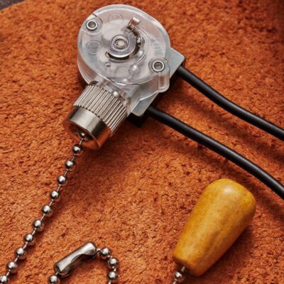 Выключатель для настенного светильника с проводом и деревянным наконечником Silver блист. Rexant 06-