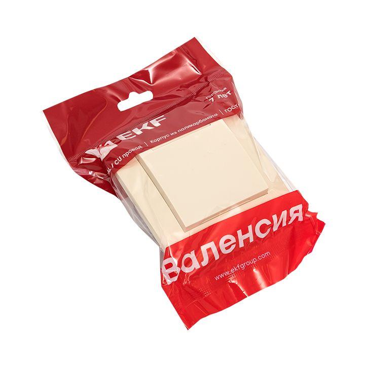 Розетка 1-м СП Валенсия 16А с заземл. с крышкой защ. шторки крем. PROxima EKF EWV10-124-20