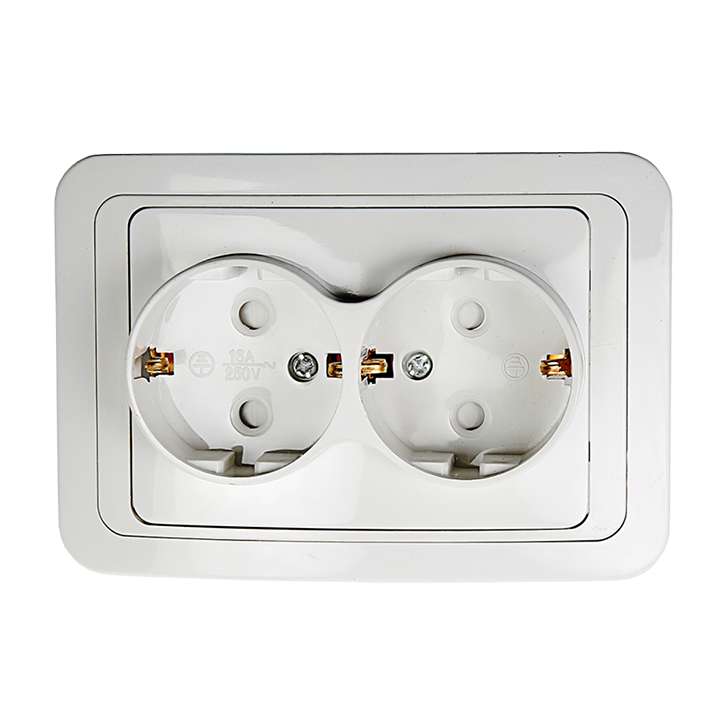 Розетка 2-м CLASSICO защ. шторки с заземл. 2128x бел. ASD / IN HOME 4690612000985 Розетка 2-м CLASSICO защ. шторки с заземл. 2128x бел. ASD / IN HOME 4690612000985