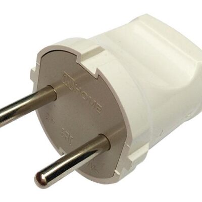 Вилка прямая 10А 4142 бел. ASD / IN HOME 4690612000572