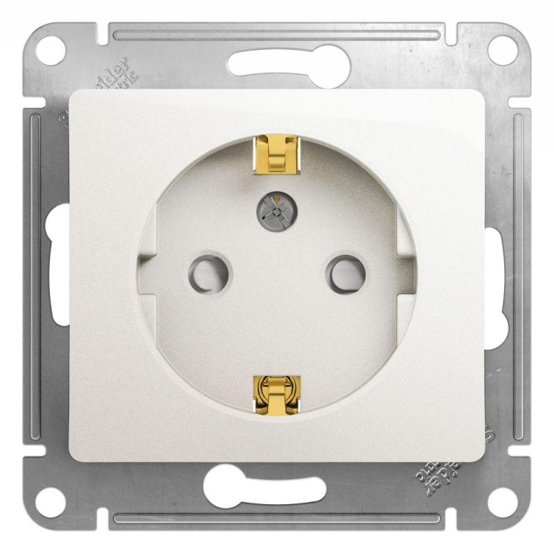Розетка 1-м СП Glossa 16А IP20 с заземл. защ. шторки механизм перламутр. SE GSL000645 Розетка 1-м СП Glossa 16А IP20 с заземл. защ. шторки механизм перламутр. SE GSL000645