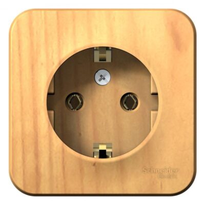 Розетка 1-м ОП Blanca 16А IP20 250В с заземл. без защ. шторок с изолир. пластиной ясень SE BLNRA01