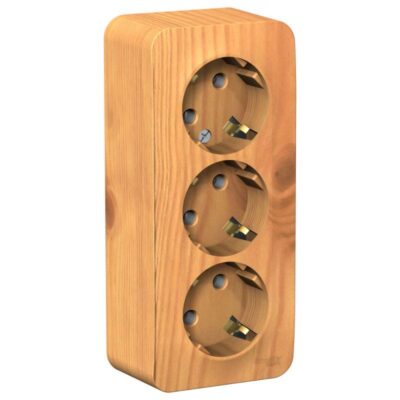 Розетка 3-м ОП Blanca 16А IP20 250В с заземл. без защ. шторок с изолир. пластиной ясень SE BLNRA01