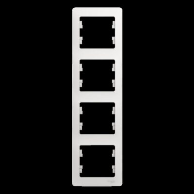 Рамка 4-м Glossa верт. бел. SE GSL000108