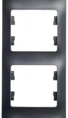 Рамка 4-м Glossa верт. антрацит SE GSL000708