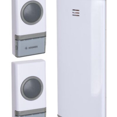 Звонок беспроводной полиф. 32 мелодии 150м 2 кноп. бел. Космос KOC_AG307C2