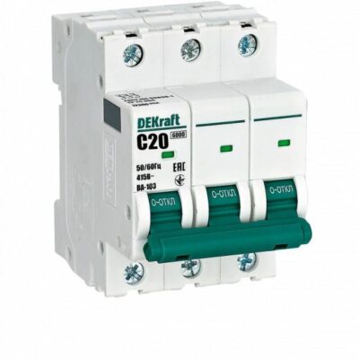 Выключатель автоматический модульный 3п C 20А 6кА ВА-103 SchE 12306DEK