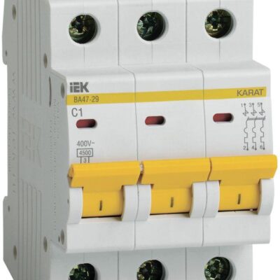 Выключатель автоматический модульный 3п C 1А 4.5кА ВА47-29 IEK MVA20-3-001-C