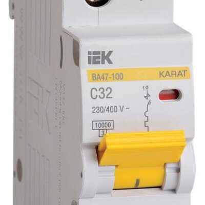 Выключатель автоматический модульный 1п C 32А 10кА ВА47-100 KARAT IEK MVA40-1-032-C