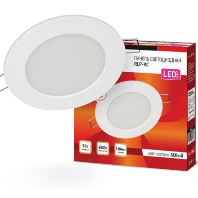 Светильник светодиодный RLP-VC 9Вт 6500К IP40 630лм 230В 118мм кругл. встраив. панель бел. IN HOME 4