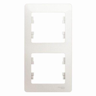 Рамка 2-м Glossa верт. перламутр SE GSL000606