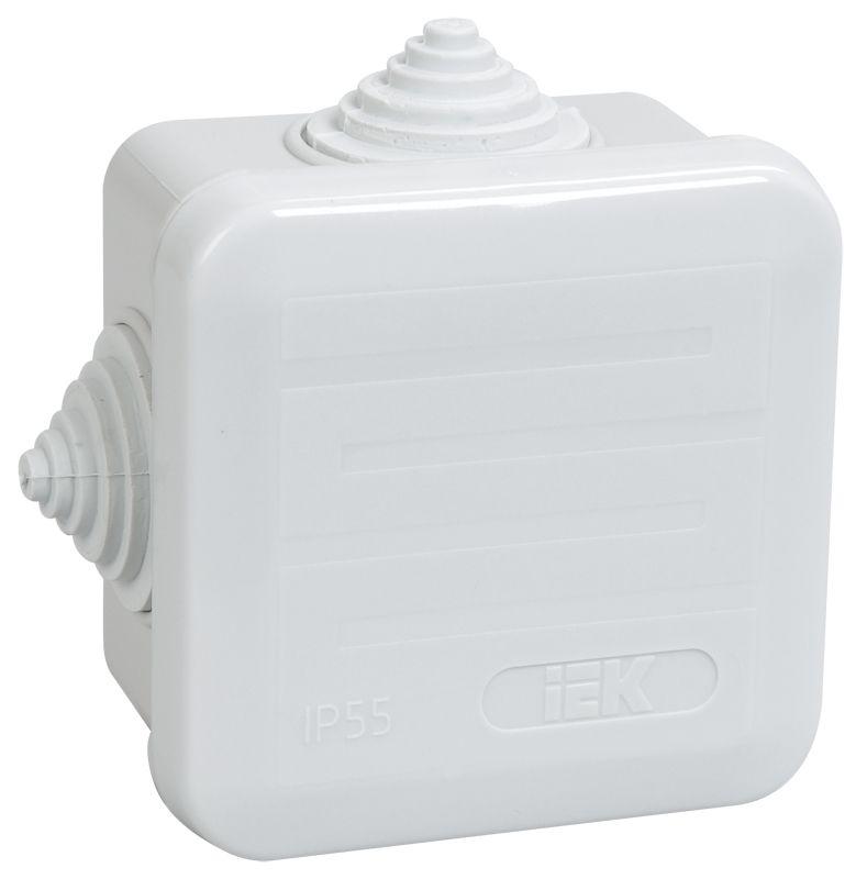 Коробка распаячная ОП 70х70х40 IP44 КМ41236 (4 гермоввода) IEK UKOZ11-070-070-040-K41-44 Коробка распаячная ОП 70х70х40 IP44 КМ41236 (4 гермоввода) IEK UKOZ11-070-070-040-K41-44