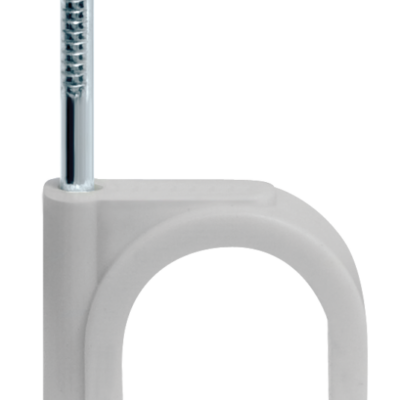 Скоба крепежная круглая с гвоздем d4мм NCR-04-50 пластик. (уп.50шт) Navigator 71065