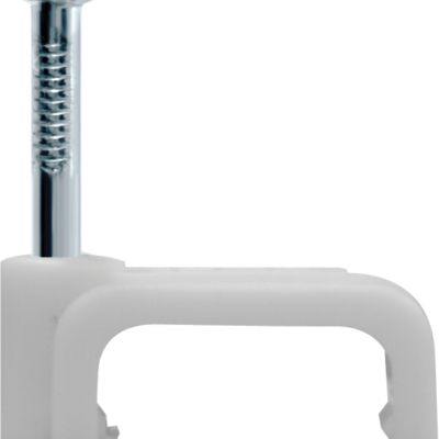 Скоба крепежная прямая с гвоздем d6мм NCS-06-50 пластик. (уп.50шт) Navigator 71081