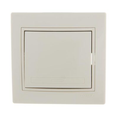 Выключатель 1-кл. СП Mira 10А IP20 со вставкой крем. LEZARD 701-0303-100