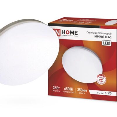 Светильник светодиодный DECO 36Вт 230В 6500К 2340лм 350х55мм НОЧНОЕ НЕБО IN HOME 4690612033570