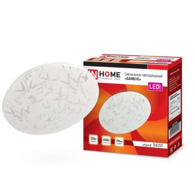 Светильник светодиодный DECO 12Вт 230В 6500К 780лм 190мм БАМБУК IN HOME 4690612022208