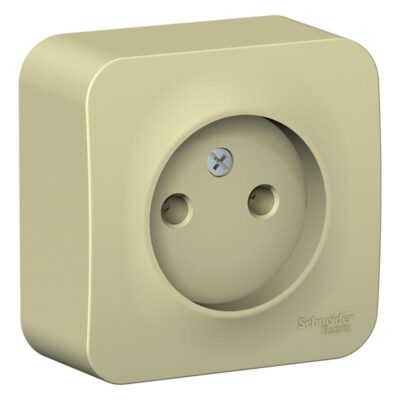 Розетка 1-м ОП Blanca 16А IP20 250В без заземл. без защ. шторок с изолир. пластиной беж. SE BLNRA0