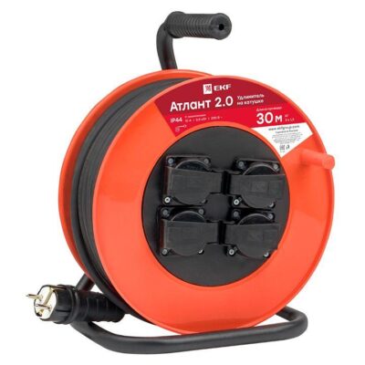 Удлинитель на катушке 4х30м с заземл. 16А IP44 Гефест 2.0 3.5кВт КГ 3х1.5 PROxima EKF UKA02-16-315R-