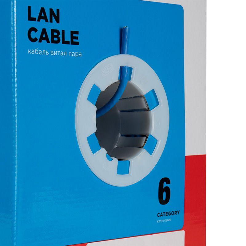 Кабель витая пара U/UTP 4х2х23AWG кат.6 solid CU PVC син. (м) Rexant 01-0047 Кабель витая пара U/UTP 4х2х23AWG кат.6 solid CU PVC син. (м) Rexant 01-0047