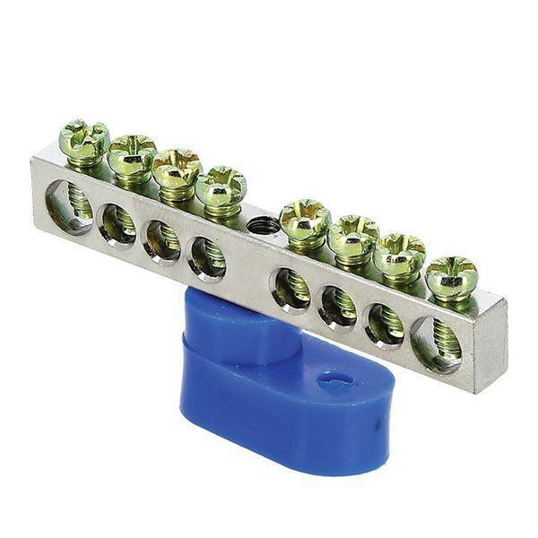 Шина нулевая N 6х9 8 отверст. цинк син. угловой изолятор PROxima EKF sn1-63-08-1 Шина нулевая N 6х9 8 отверст. цинк син. угловой изолятор PROxima EKF sn1-63-08-1