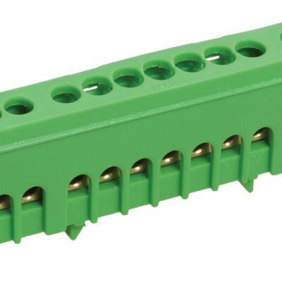 Шина PE "земля" в корп. изол. на DIN-рейку ШНИ-6х9-12-К-З IEK YNN10-69-12KD-K06