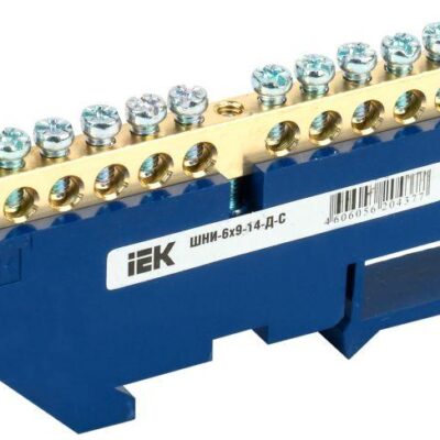 Шина нулевая на DIN-изол. ШНИ 6х9-14-Д-С IEK YNN10-69-14D-K07