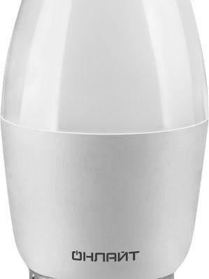 Лампа светодиодная 61 130 OLL-C37-8-230-6.5K-E27-FR 8Вт ОНЛАЙТ 61130