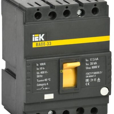 Выключатель автоматический 3п 100А 35кА ВА 88-33 IEK SVA20-3-0100