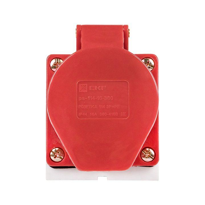 Розетка наружн. уст. 16А 3P+PE IP44 (114) EKF ps-114-16-380 Розетка наружн. уст. 16А 3P+PE IP44 (114) EKF ps-114-16-380