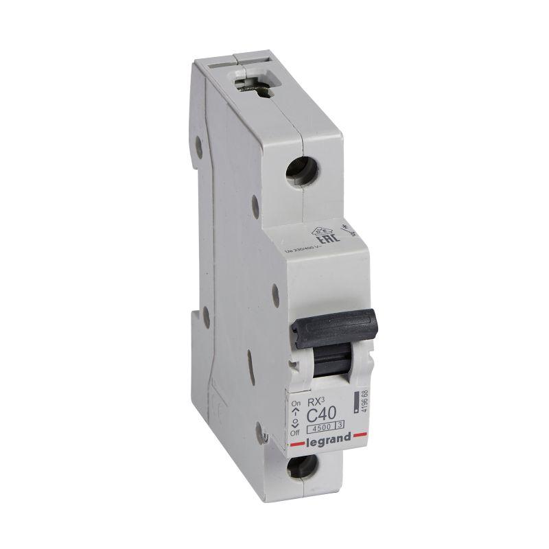 Выключатель автоматический модульный 1п C 40А 4.5кА RX3 Leg 419668 Выключатель автоматический модульный 1п C 40А 4.5кА RX3 Leg 419668