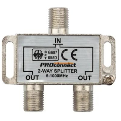 Делитель ТВ "краб" х 2 под F разъем 5-1000МГц PROCONNECT 05-6021 большой