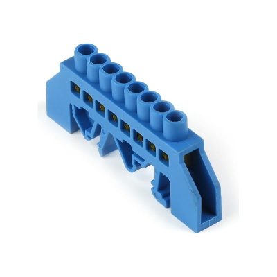 Шина "N" нулевая (латунь) в изоляторе на DIN-рейку 6x9мм, 8 групп, Smartbuy(SBE-bc-8-dri ) кратно10