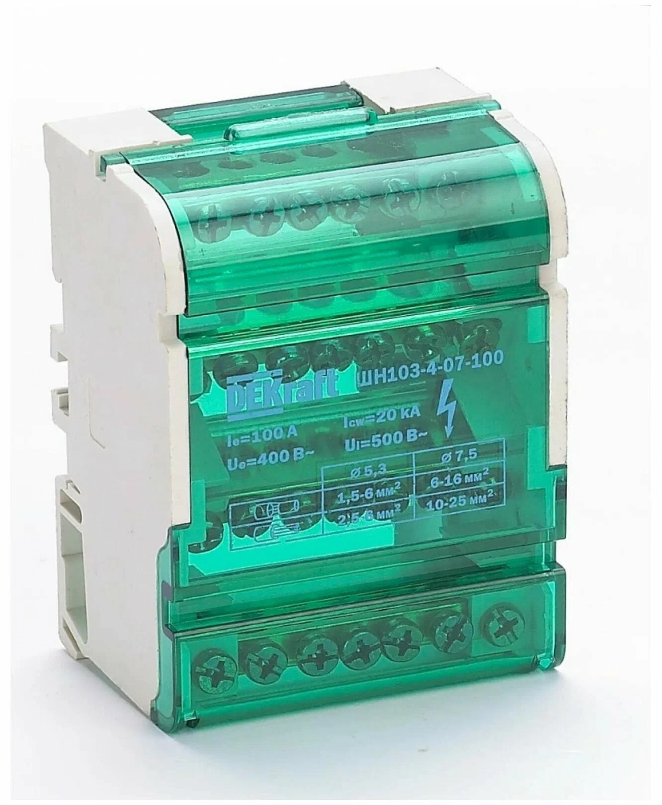 Кросс-модуль ШН-103 на DIN-рейку 4х11 групп 125А DEKraft 32018DEK Кросс-модуль ШН-103 на DIN-рейку 4х11 групп 125А DEKraft 32018DEK