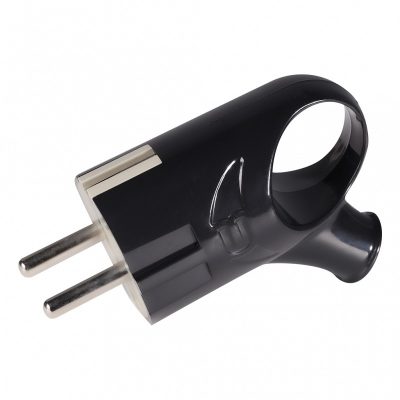 Вилка Smartbuy с кольцом с заземлением черная 16А 250В (SBE-16-P03-b)40/480