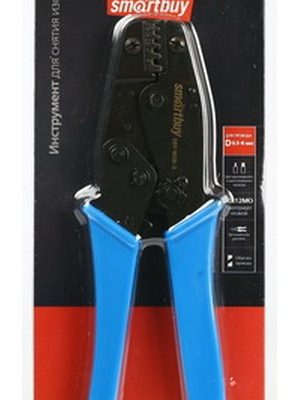 Клещи обжимные, 0,5-6мм2,трещотка, для трубч. изолир. и неизолир. нак.,Smartbuy tools (SBT-WSR-3)/40