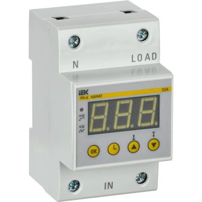 Реле напряжения РН-д 1ф 54мм 32А IEK IVR31-1-32
