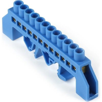 Шина "N" нулевая (латунь) в изоляторе на DIN-рейку 6x9мм,12 групп, Smartbuy(SBE-bc-12-dri )кратно10