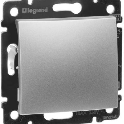 Legrand Valena выключатель 1кл.алюмин. (1/10/100) (770101)