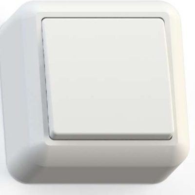 Выключатель 1-кл. ОП Оптима 10А IP20 А110-377 с монтаж. пластиной бел. Кунцево 8000