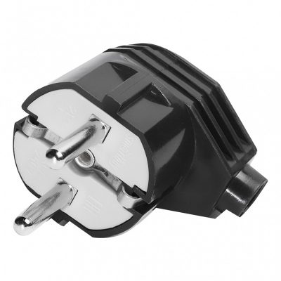 Вилка Smartbuy угловая с заземл.черная 16A 250В (SBE-16-P02-b) (50/600)